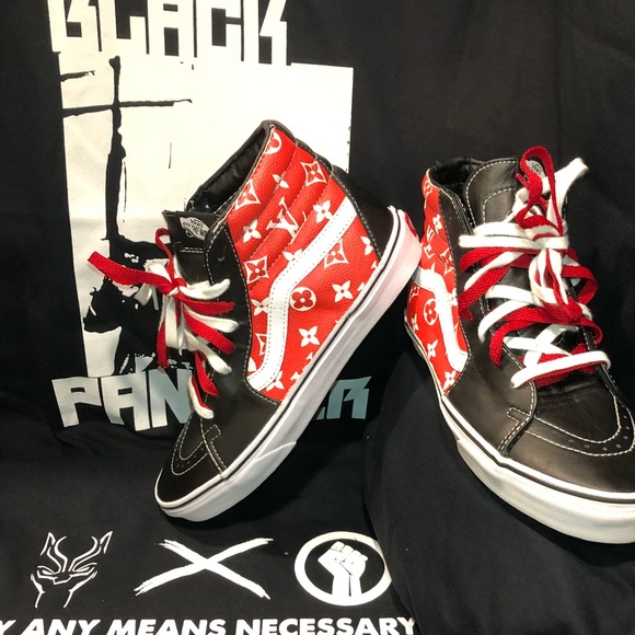 louis vuitton red vans